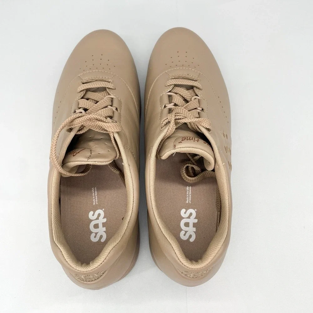 SAS Womens 10M Free Time‎ Sneakers Shoes Beige Leather Walking Comfort Casual